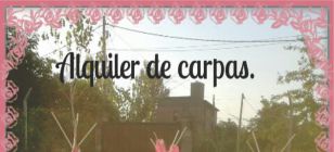 Alquiler de carpas